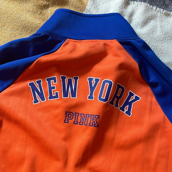 <3 Victoria's Secret PINK METS BLING TRACK JACKET - Picture 5 of 9